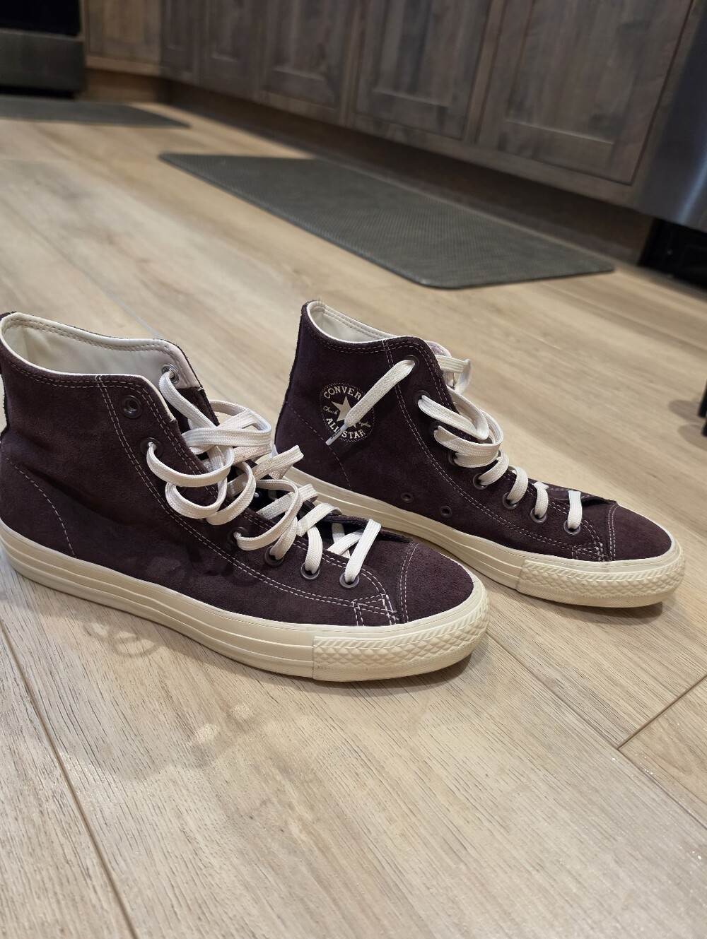 Converse Chuck Taylor Pro High Top Burgundy Dark Brown Leather Mens 8 Womens 10